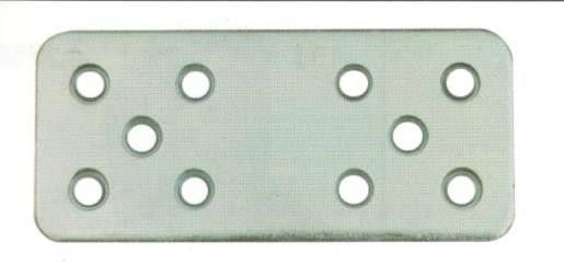 Piastrina pesante diritta cm 4 x 9 spessore mm 2,5