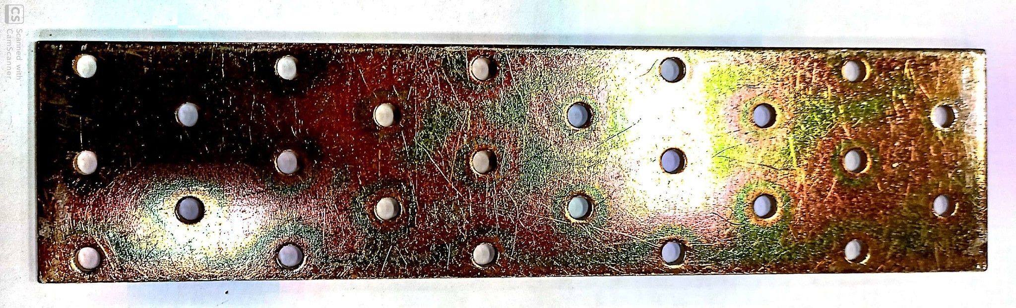 Piastra pesante diritta mm 200 x 50 fori mm 5 spessore mm 2,5