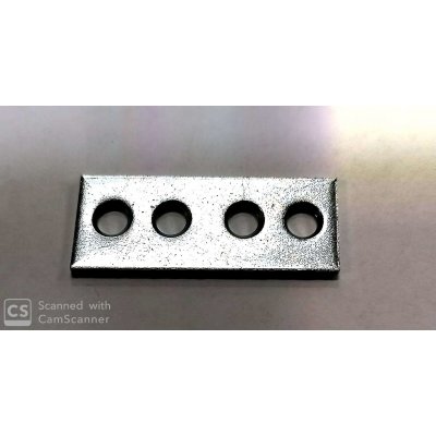 Lastrina diritta mm 40 x 15 a 4 fori spessore mm 2