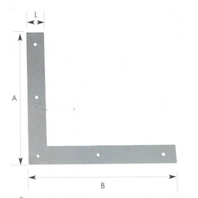 Angolo di rinforzo cm 16 x 16 larghezza mm 22 tipo pesante