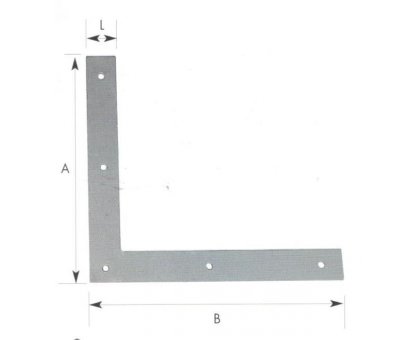 Angolo di rinforzo cm 20 x 20 larghezza mm 25 tipo EXTRA pesante