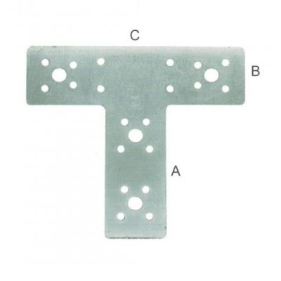 Piastra giunzione a 90r. T piana