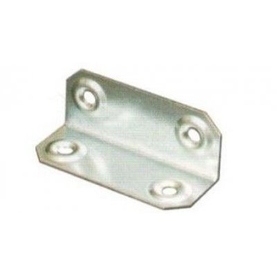 Piastrina piegata mm 20 x 20 x 50 a 4 fori spessore mm 1