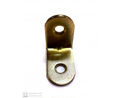 Lastrina piegata mm 25 x 25 x 15 ottonata