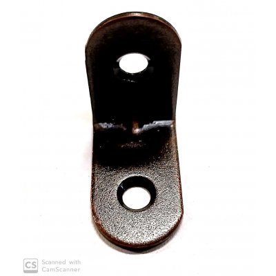 Lastrina piegata mm 25 x 25 x 15 bronzata