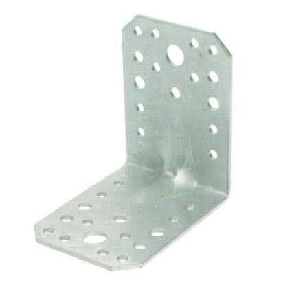 Piastra ad angolo NERVATA mm  85x85 pesante spessore mm 2,5