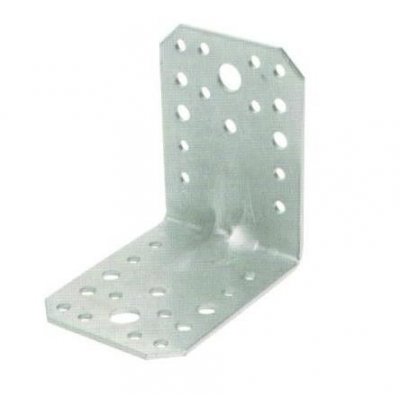 Piastra ad angolo NERVATA mm 85x85 pesante spessore mm 2,5