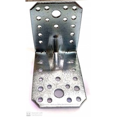 Piastra ad angolo NERVATA mm 85x85 pesante spessore mm 2,5