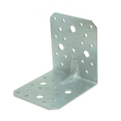 Piastra ad angolo NERVATA mm 100 x 100 pesante larghezza mm 90 spessore mm 2,5