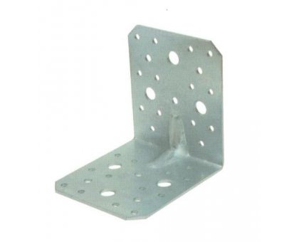 Piastra ad angolo NERVATA mm 100 x 100 pesante larghezza mm 90 spessore mm 2,5