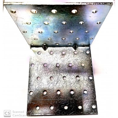 Piastra ad angolo pesante mm 100x100x100 spessore mm 2,5