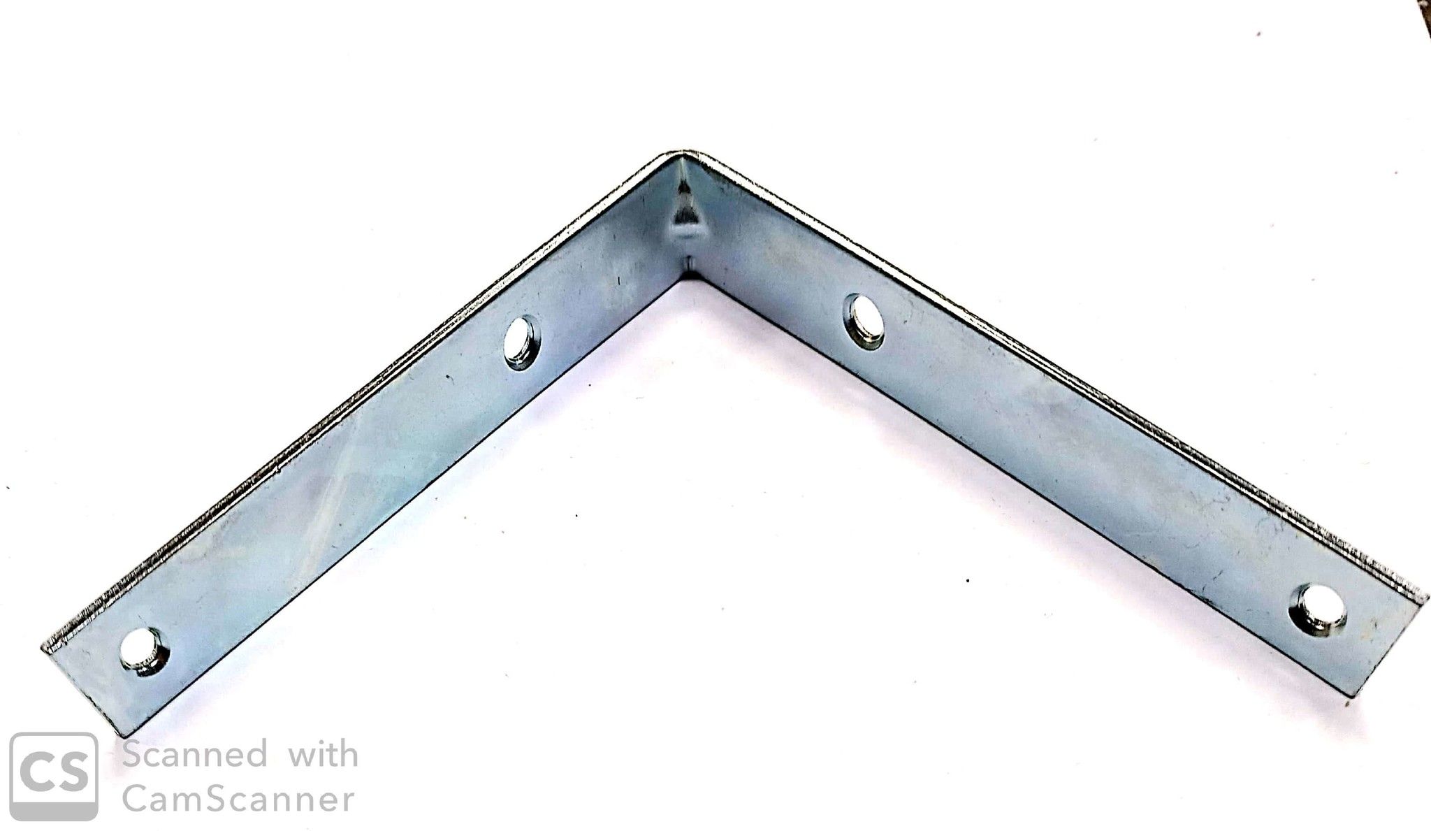 Lastrina ad angolo cm 10 x 10  a 4 fori larghezza mm 15 spessore mm 2