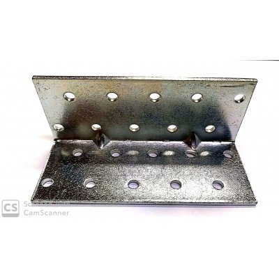 Piastra ad angolo pesante mm 40 x 40larghezza mm 100 spessore mm 2,5