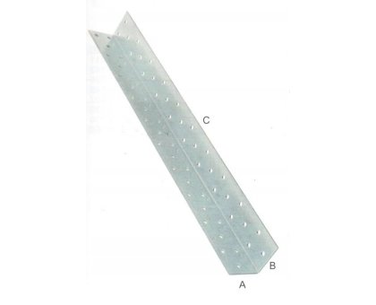 Piastra ad angolo pesante mm 40 x 40 larghezza mm 200 spessore mm 2