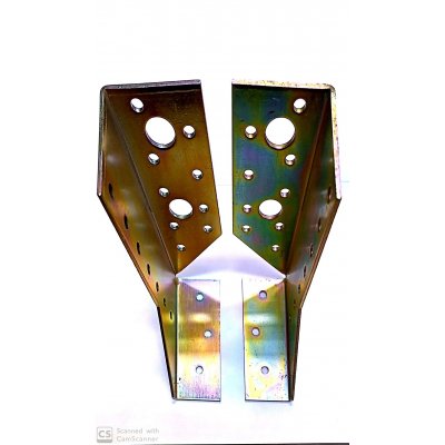 Supporto chiuso universale per travi altezza mm 120 coppia pz 2