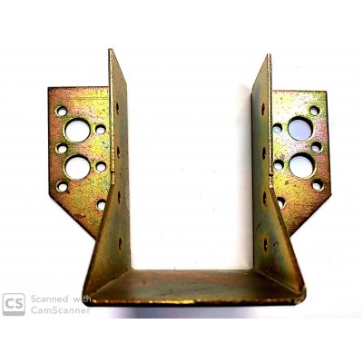 Supporto aperto per travi mm 60 altezza mm 100 base appoggio mm 80