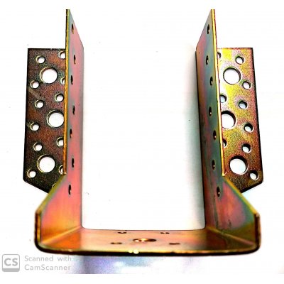 Supporto aperto per travi mm 80 altezza mm 120 base appoggio mm 80