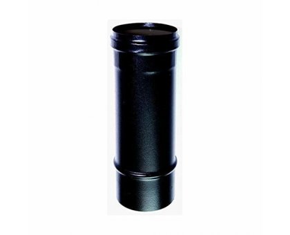 Tubo mm 80 x 1000 per stufa a pellet o legna nero acciaio smaltato