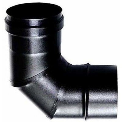 Gomito 90 gradi mm 80 per stufa a pellet o legna nero acciaio smaltato