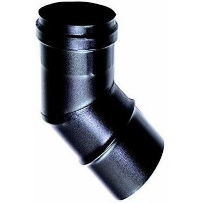 Gomito 45 gradi dn 80 mm per stufa a pellet o legna tubo nero acciaio smaltato