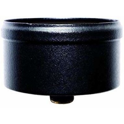 Tappo condensa 80 mm con scarico in acciaio inox verniciato nero per sufa pellet