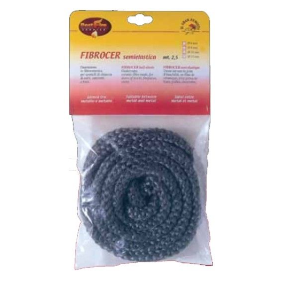 Guarnizione per stufe Ø  6 mm x 2,50 mt in fibroceramica semielastica