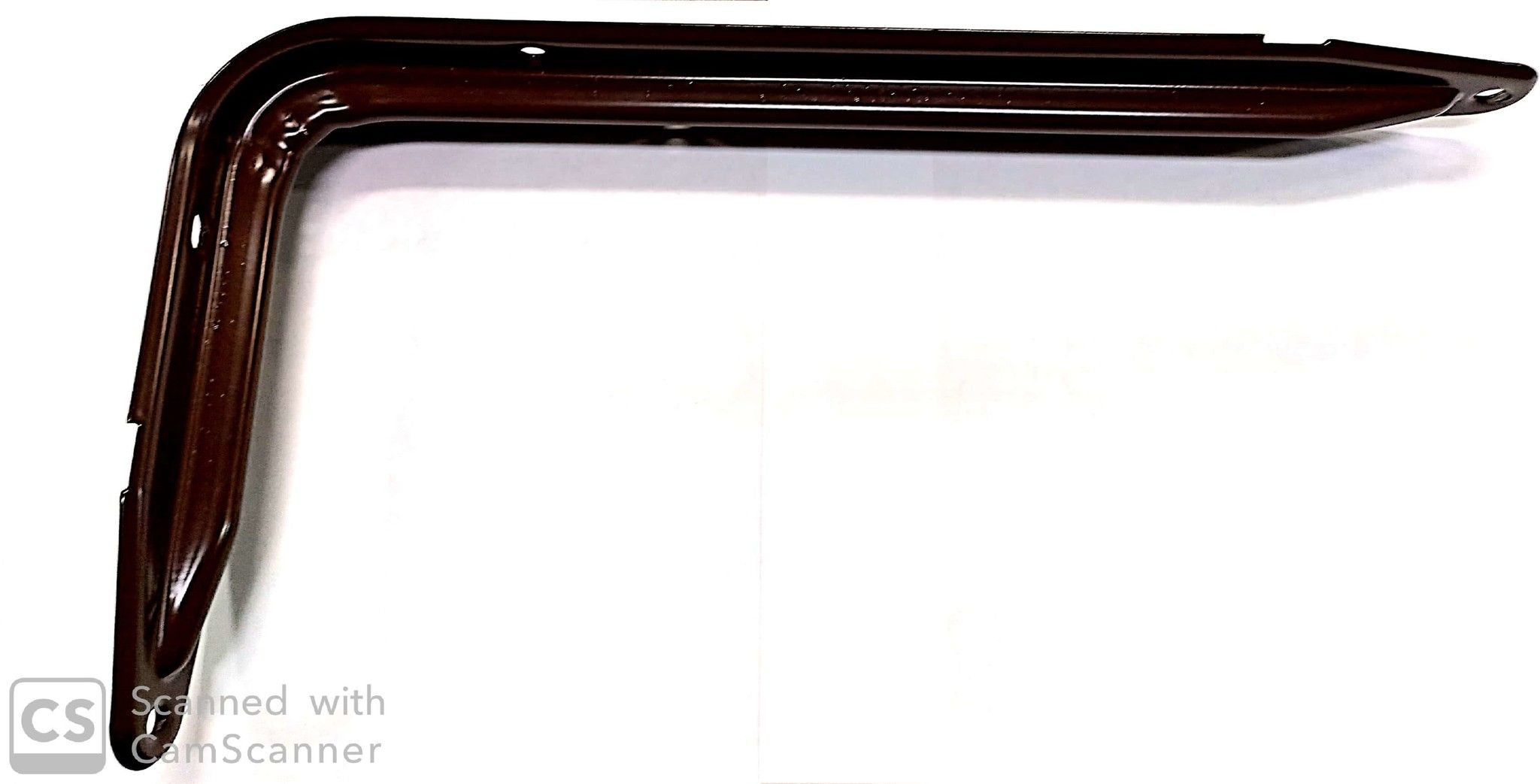 Reggimensola nervata mm 340 x 177 PESANTE verniciata marron