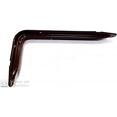 Reggimensola nervata mm 340 x 177 PESANTE verniciata marron