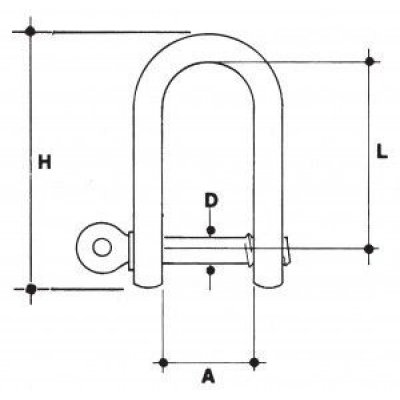 Grillo diritto inox A2 mm 8