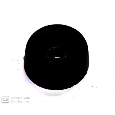 Paracolpo mm 25 x 11 troncoconico in gomma con foro per vite