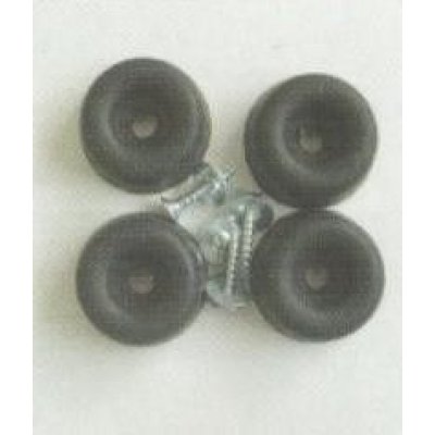 Paracolpo mm 30 x 16 troncoconico in gomma con foro per vite