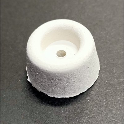 Paracolpo mm 30 x 16 BIANCO troncoconico in gomma con foro per vite