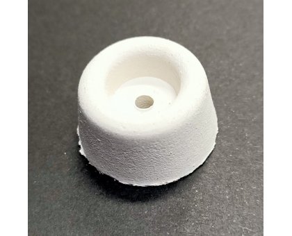 Paracolpo mm 30 x 16 BIANCO troncoconico in gomma con foro per vite