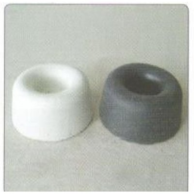 Paracolpo mm 30 x 16 BIANCO troncoconico in gomma con foro per vite