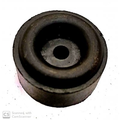 Paracolpo mm 40 x 25 cilindrico in gomma NERA con foro per vite