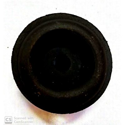 Paracolpo mm 40 x 25 cilindrico in gomma NERA con foro per vite