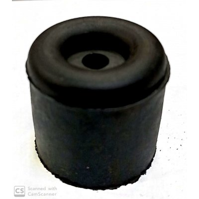 Paracolpo mm 40 x 37 cilindrico in gomma NERA con foro per vite