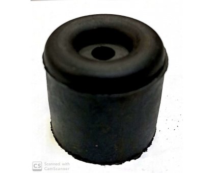 Paracolpo mm 40 x 37 cilindrico in gomma NERA con foro per vite