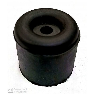 Paracolpo mm 40 x 37 cilindrico in gomma NERA con foro per vite