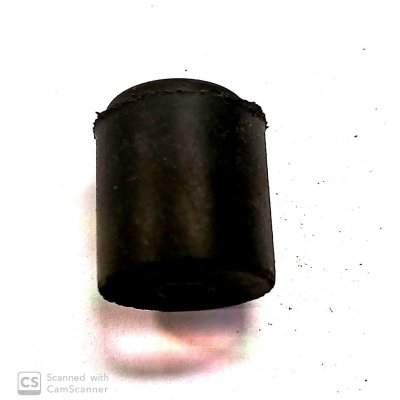 Paracolpo mm 20 x 25 cilindrico in gomma NERA con foro per vite