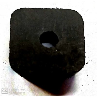Paracolpo mm 20 x 20 x H 11 quadro in gomma NERA