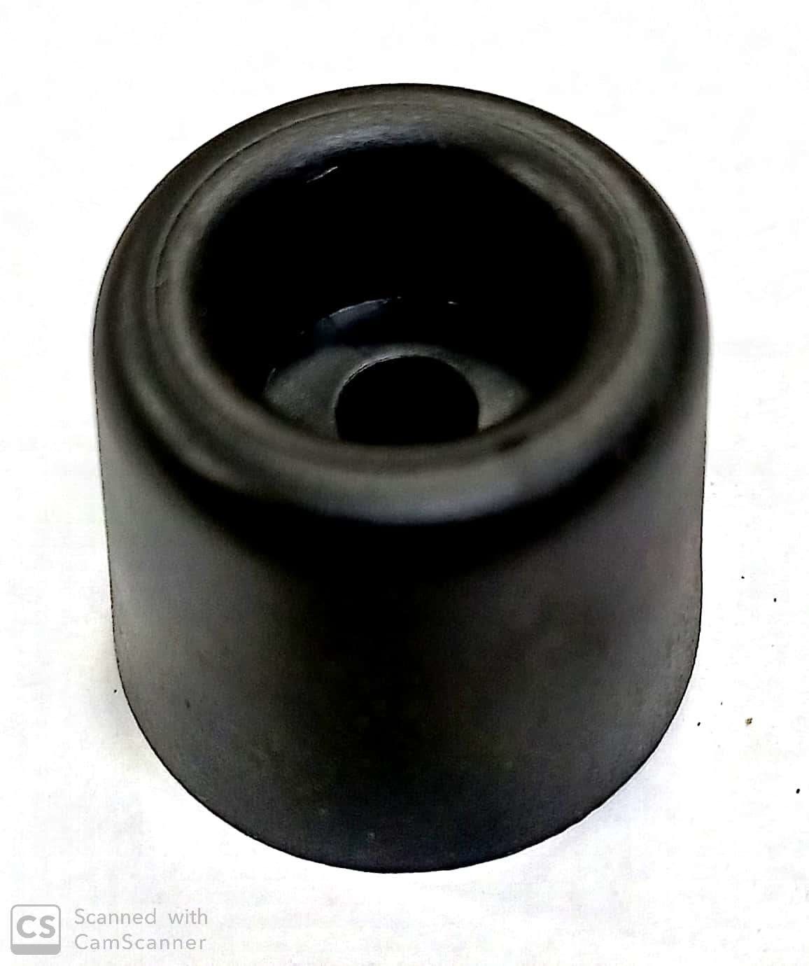 Fermaporta troncoconico d. mm 30 x h 25 in PVC nero