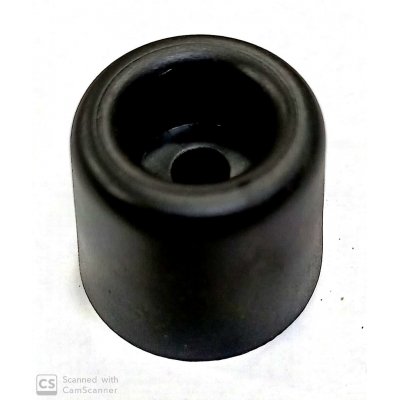 Fermaporta troncoconico d. mm 30 x h 25 in PVC nero