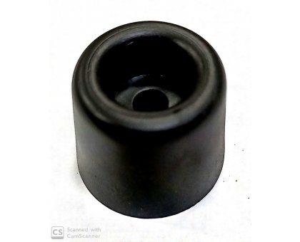 Fermaporta troncoconico d. mm 30 x h 25 in PVC nero
