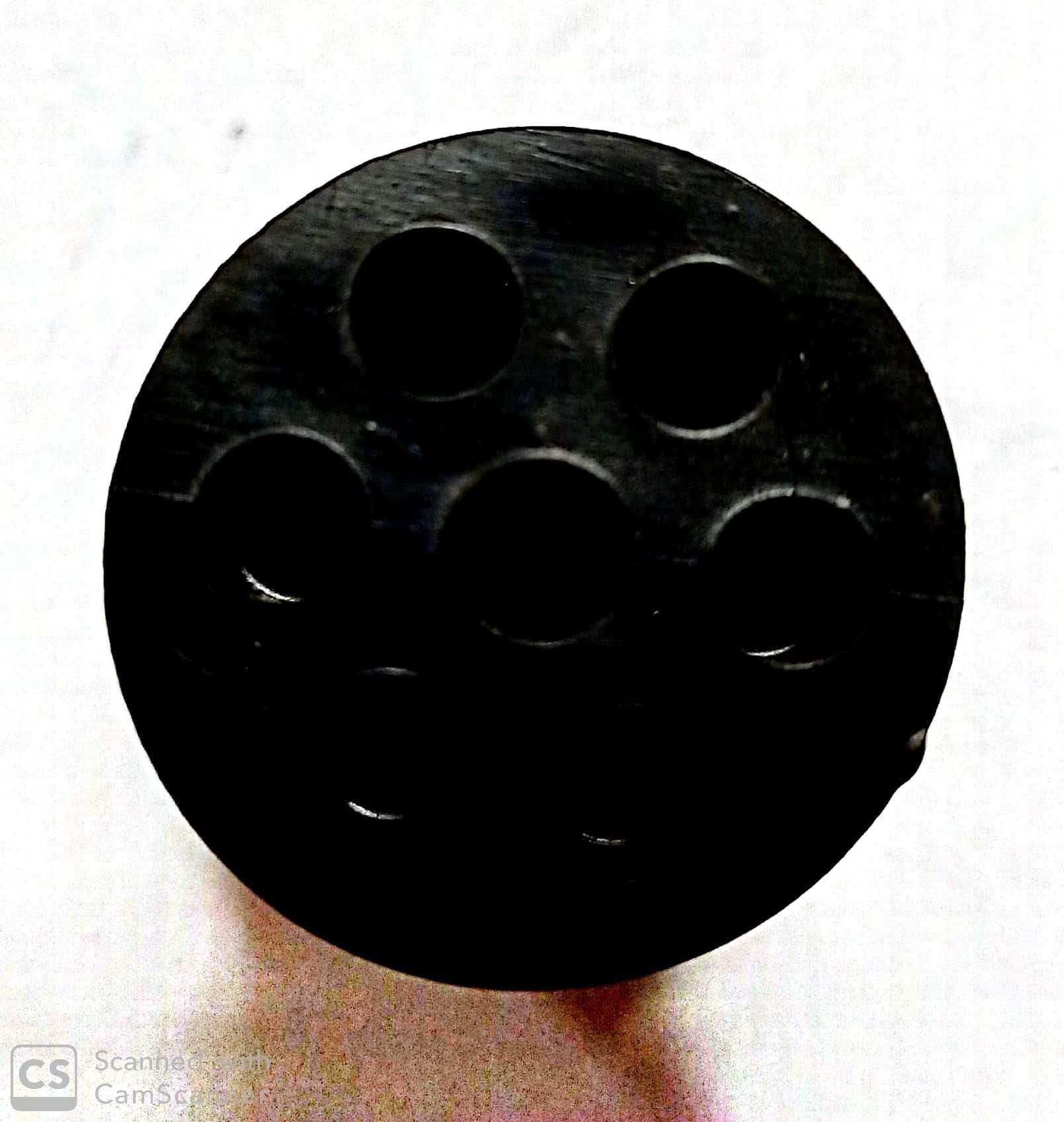 Fermaporta troncoconico d. mm 30 x h 25 in PVC nero