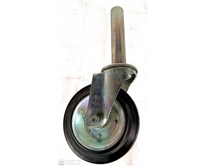 Ruota girevole per ponteggi d. 200x50 in gomma con codulo a tubo