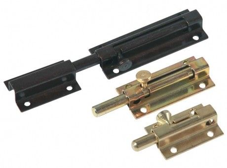 Catenaccio tondo mm 110 con portalucchetto in acciaio bronzato