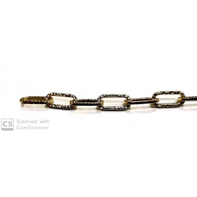 Catena RUSTICA ottonata sezione quadra rullata