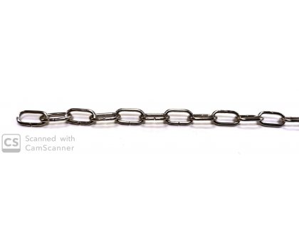 Catena OROLOGIO 10x4,5 nichelata forma ovale