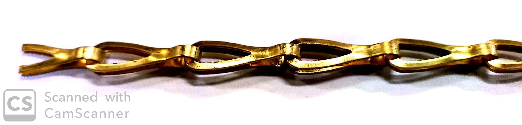 Catena PATENT ottone lucido piatta mm 20 x 0,5